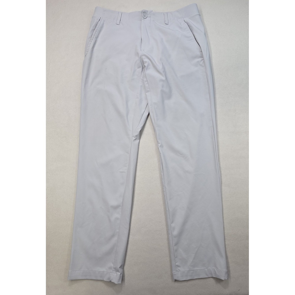 Under Armour Pants Men 36x32 Light Gray Golf Match Play Performance Nylon Blend